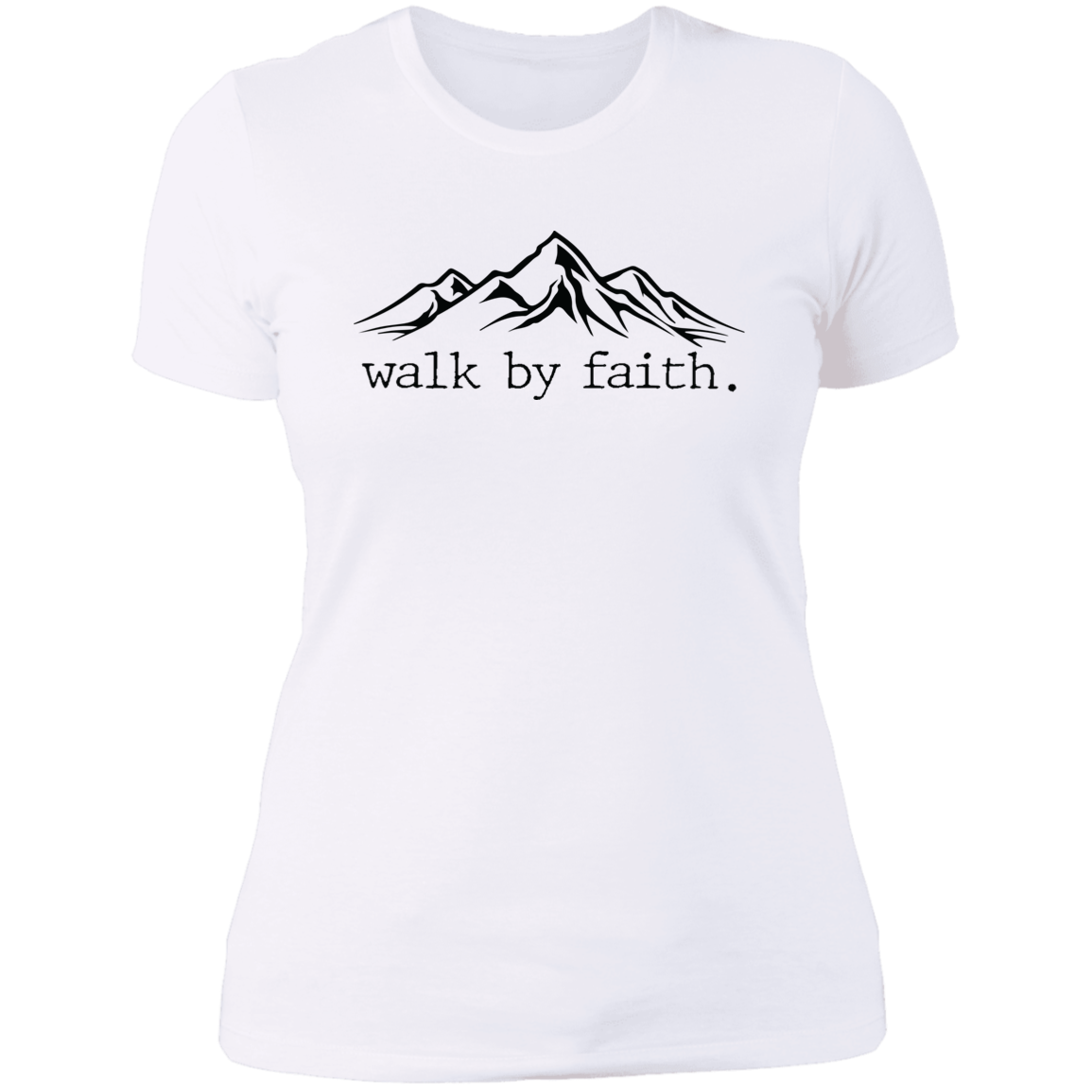 Walk by faith Ladies' Boyfriend T-Shirt
